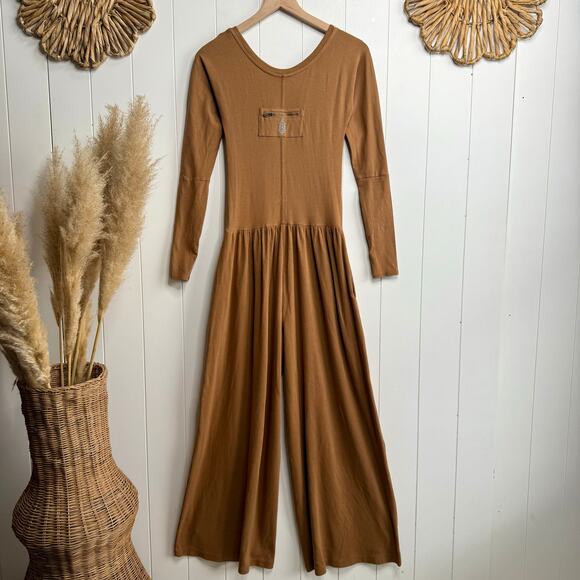 Free People wide leg jumpsuit one piece romper XS onesie Movement - Picture 7 of 11